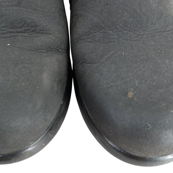 Ariat Expert Clog Black Wedge Leather Paisley Size 7 Comfort Western Slip On - Picture 4 of 15